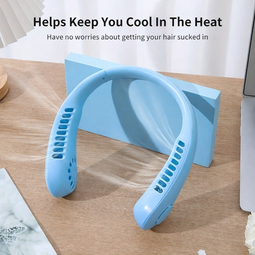 NEW PORTABLE NECK FAN, FOLDABLE BLADELESS NECK FAN, WEARABLE COOLING NECK FAN PERFECT for TRAVEL,