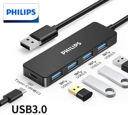 Philips USB 3.0 Hub SWR1603C/93 4 USB Port HUB - Plug and Play