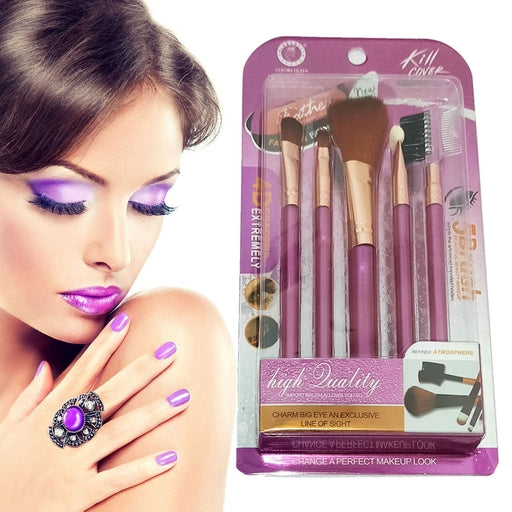5 Pcs Set of Makeup Brush Kit, Feather Fashion Brush Set, Beauty Makeup Set