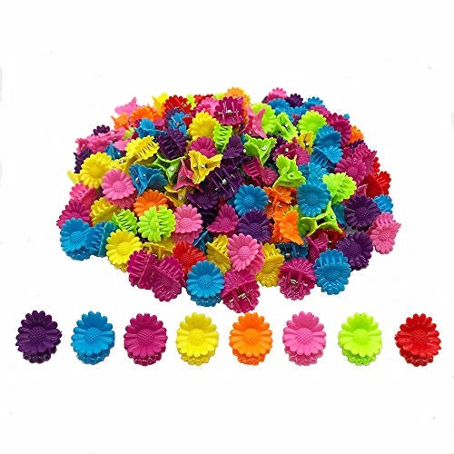 Girls Mini Hair Clips Colorful Flower Hair Pins Plastic,Hair Band,Kids Hair Decoration