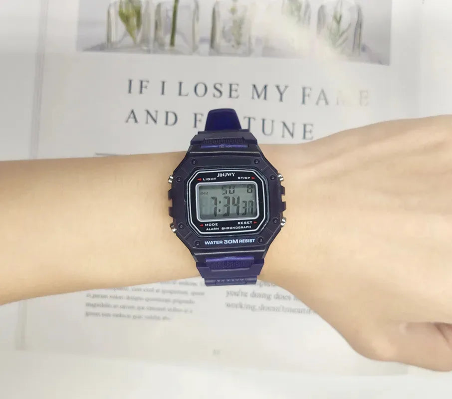 Luxury Brand Men's Wrist Watches Electronic Led Digital Watch for Men Women Square Silicone Watch