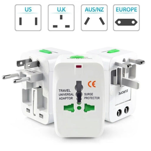 Travel Adapter Universal Worldwide All-in-One - Power Plug Adapter for Travel