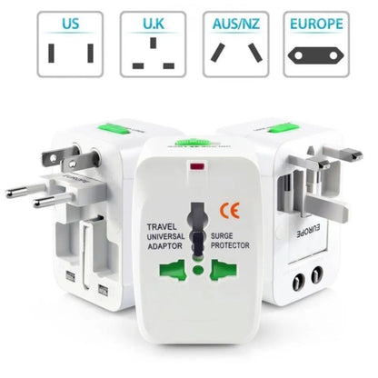 Travel Adapter Universal Worldwide All-in-One - Power Plug Adapter for Travel