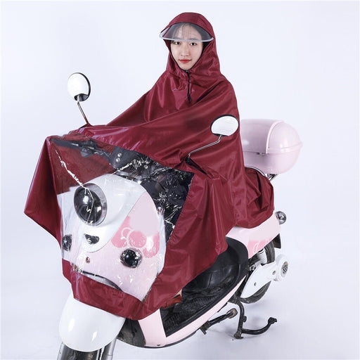 Waterproof Motorcycle Raincoat for Adults Thickened with Safety Reflective Design