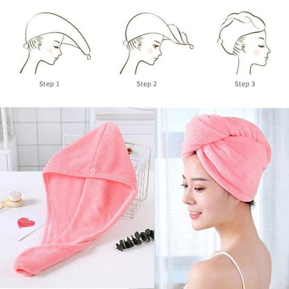 Quick Dry Microfiber Hair Towel Turban Magic Hair Wrap for Women - Multi Color (1 Pc)