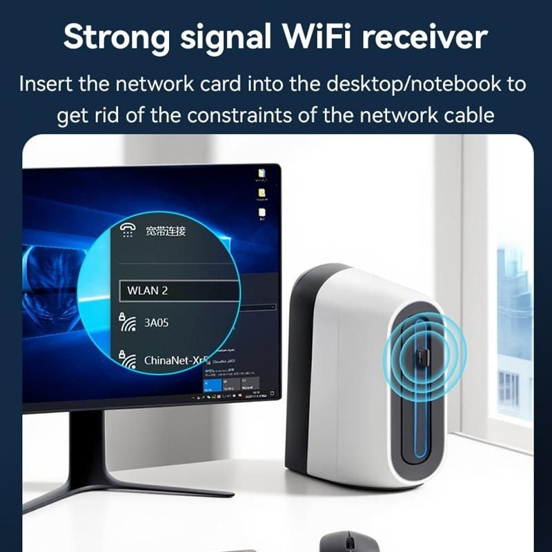 Yesido WP10 WiFi Wireless Adapter 150Mbps High Speed USB WiFi Receiver