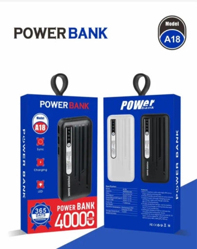 40000MAh Digital Power Bank with LED Display & USB Ports