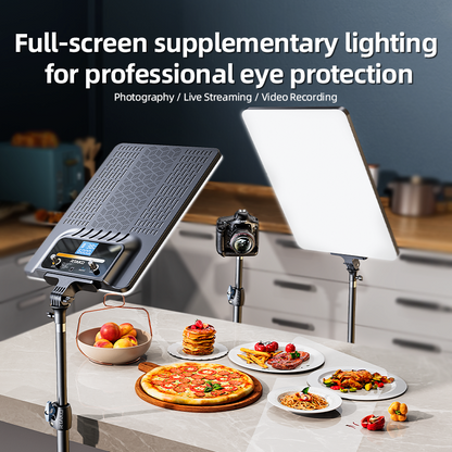 Rtako AR-GTB-P300TS 19" Professional LED Panel Light 9900LM 90W Adjustable Color Temperature: 2700K–7500K 360° Panoramic Light For Camera & Studio Lighting