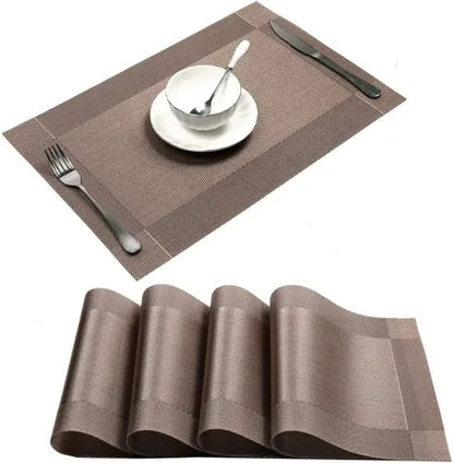 Table Place Mat Simple Silver Grey 44.5X30cm