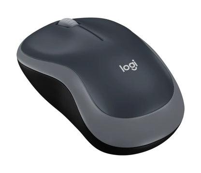 Logitech M185 Wireless Mouse USB for PC Windows, Linux, Grey And Black with Ambidextrous Design