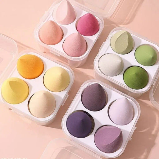 4 Pack Latex-Free Makeup Sponge Set for Foundation, Concealer & Wet/Dry Use