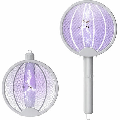 Smart 4-in-1 Electronic Rechargeable Mosquito Swatter Racket with Foldable Handle, Insect Killer Net
