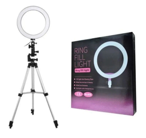 LED Studio Ring Light 26CM Ring with 7 Feet Adjustable Tripod Stand LED Ring Fill Light