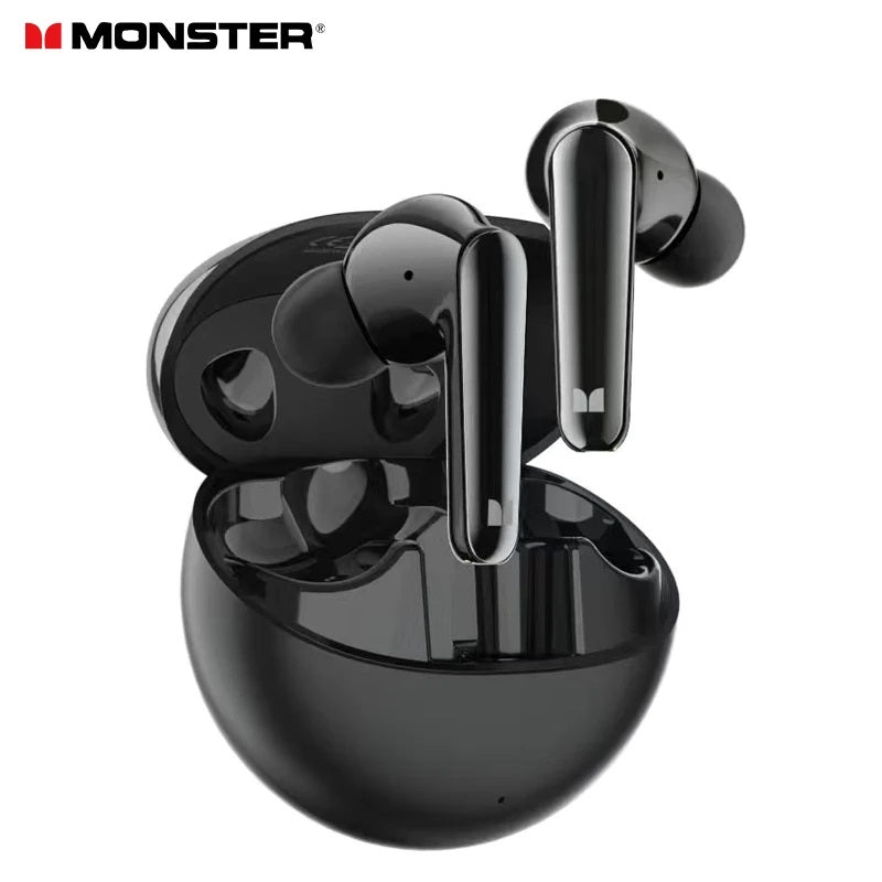 Monster N-Lite 203 AirLinks Wireless Earbuds Bluetooth Headphones HiFi Stereo, Wireless Earphones with 30H Playback, Type-C Charging, HD Clear Call