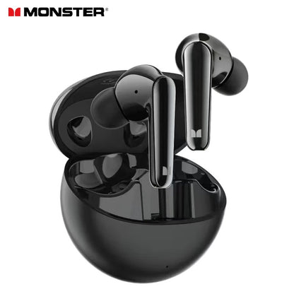 Monster N-Lite 203 AirLinks Wireless Earbuds Bluetooth Headphones HiFi Stereo, Wireless Earphones with 30H Playback, Type-C Charging, HD Clear Call