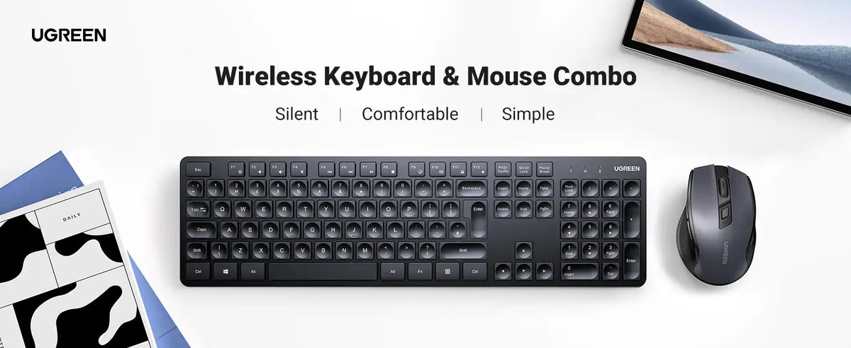 UGREEN Wireless 2.4G Keyboard & Mouse Combo - 35740