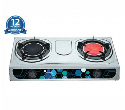 High Quality Double Gas Cooker Steel with Company Warranty