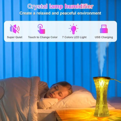 7-Color Changing Crystal Diamond Table Lamp Home Decor