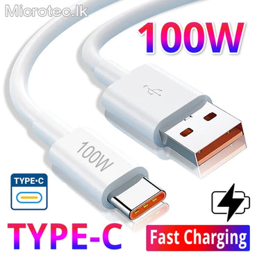 100W USB Type-C Fast Charging & Data Transfer Cable for Samsung Xiaomi Redmi POCO Android