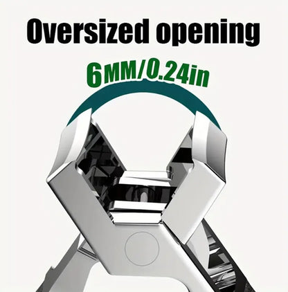Stainless Steel Wide-Jaw Nail Clippers for Thick & Hard Nails, Sharp Concave Blade with Nail Chip