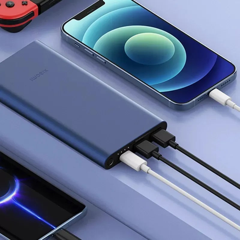 Xiaomi Orginal Mi 10000mAh 22.5w USB-C Power Bank - Silver / Blue
