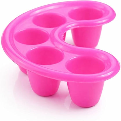 Trendy Look 5 Fingers Holes Soak Bowl Nail Art Tips Hand Soak Tray Nail Soaking Manicure Bowl for Ac