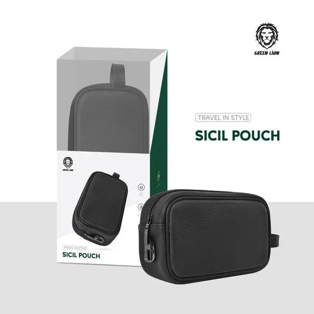Green Lion Sicil Elegant PU Leather Travel Pouch