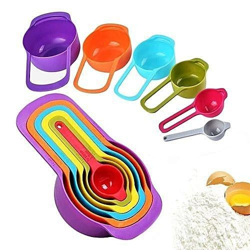 Measuring Cup and Spoon Set - Multi Color
