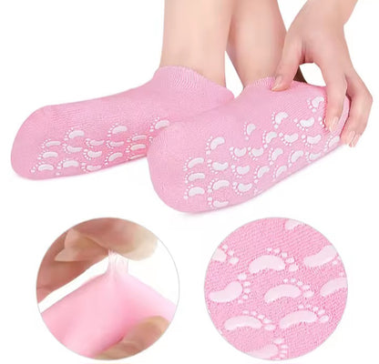 Moisturizing Gel Socks Foot Care Gel Moisturizing Silicone Socks & Gloves Non Slip Heel Socks