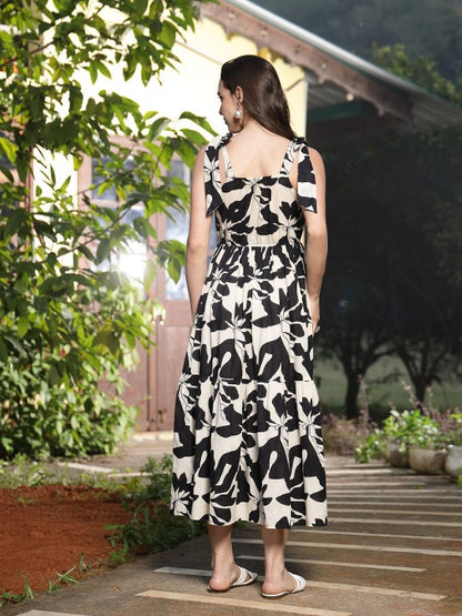 Women Floral Printed Pure Cotton Empire Maxi Dress