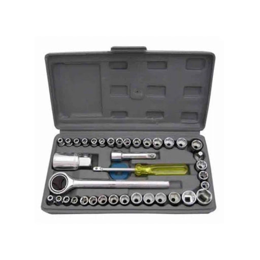 40-Piece Socket Wrench Set with Ratchet Handles and Durable Storage Case for Home and Professional