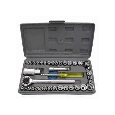 40-Piece Socket Wrench Set with Ratchet Handles and Durable Storage Case for Home and Professional