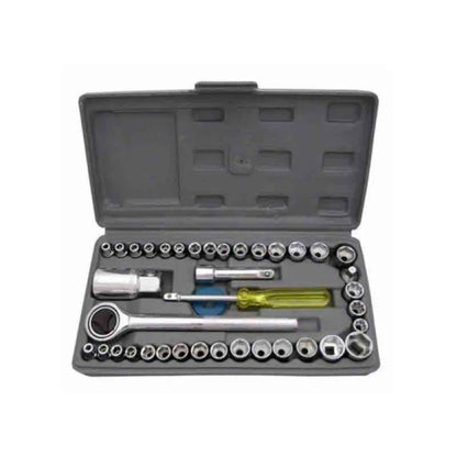 40-Piece Socket Wrench Set with Ratchet Handles and Durable Storage Case for Home and Professional