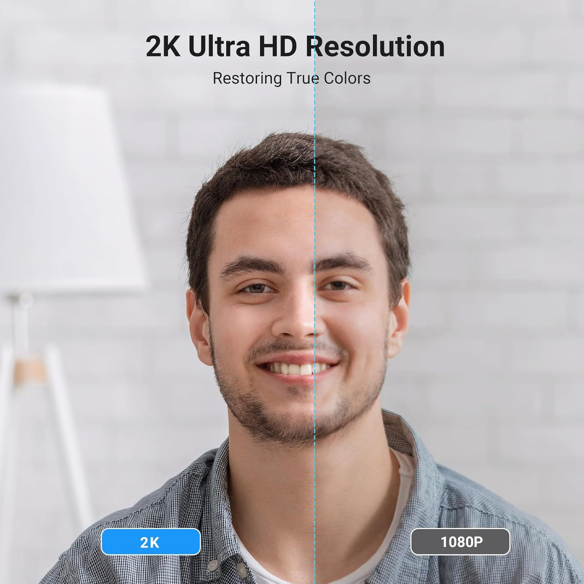 UGREEN 2K Webcam, Full HD 1080P Webcam for PC, Web Camera with Autofocus, Privacy Cover, Dual Noise Cancelling Mics