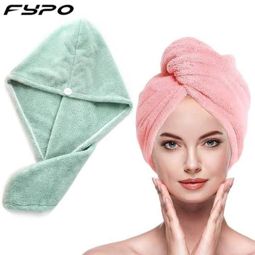 Quick Dry Microfiber Hair Towel Turban Magic Hair Wrap for Women - Multi Color (1 Pc)