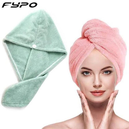 Quick Dry Microfiber Hair Towel Turban Magic Hair Wrap for Women - Multi Color (1 Pc)