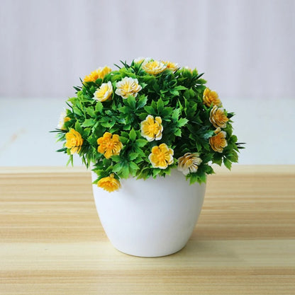 Modern Artificial Flower Potted Plants Decorative with Pot Garden Home Farmhouse Centerpieces Weddin