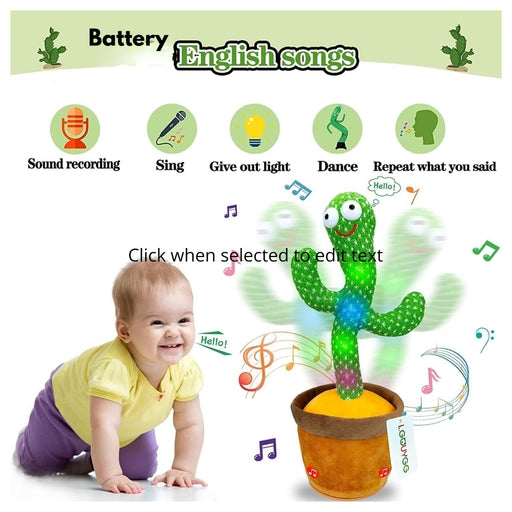 TikTok Dancing Cactus Toy with 60 Popular Songs + 3 Costumes Talking Singing Electric Musical Plush