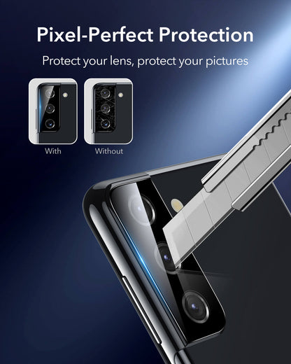 Branded Camera Lens Shield Protector For Galaxy S21 / S21 Plus / S21 Ultra