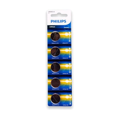 100% Original Philips CR2032 Lithium Battery 5 Pcs Pack