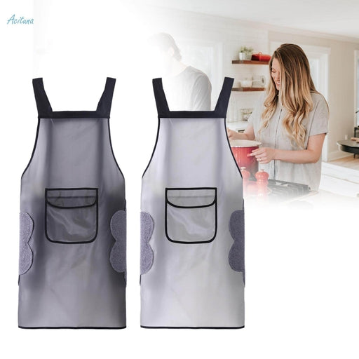 Chef Apron Cooking Apron Waterproof Oil Proof Apron for Chef Salon Men Women Random Clrs