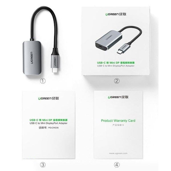 UGREEN 60351 Type C / Thunderbolt 3 to Mini DP Converter