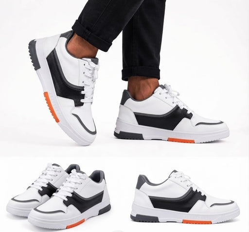 Classic White Chunky Sneakers Unisex Breathable Mesh Sports Running Shoes