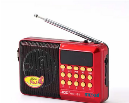 JOC Radio Bluetooth with Rechargeable Batteries and USB Cable Ultra Sound