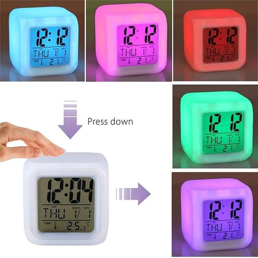 Glowing LED Color Change Digital Alarm Clock