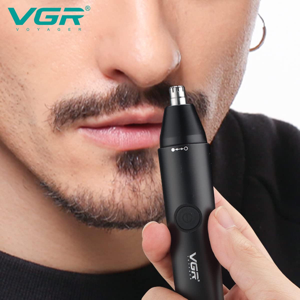 VGR Branded V-613 Ear, Nose & Eyebrow Trimmer Professional USB Rechargeable Nose Trimmer for Men and Women Nose Clippers Eyebrow Facial Hair Trimmer Body Grooming Kit