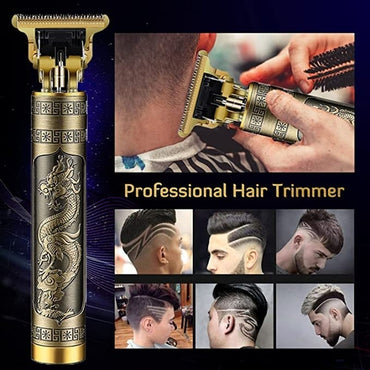 Professional Hair Clipper Dragon Electric Hair Trimmer Barber Hair Cutting Machine USB Rechargeable
