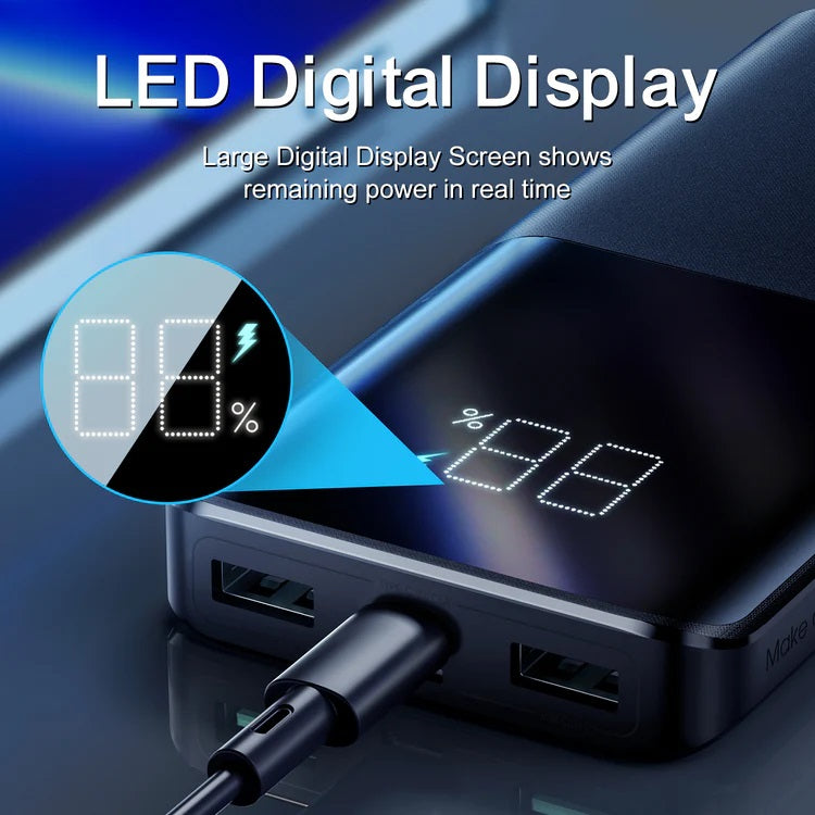 Joy-room JR-QP191 10000mah 22.5W fast charging Power Bank with LCD display