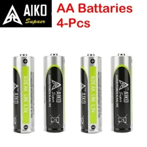4 Pcs- AA (1.5V) Aiko Super Batteries