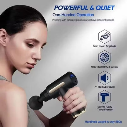 Massage Gun Handheld Deep Tissue Mini Muscle Massage Gun, Portable Cordless Percussion